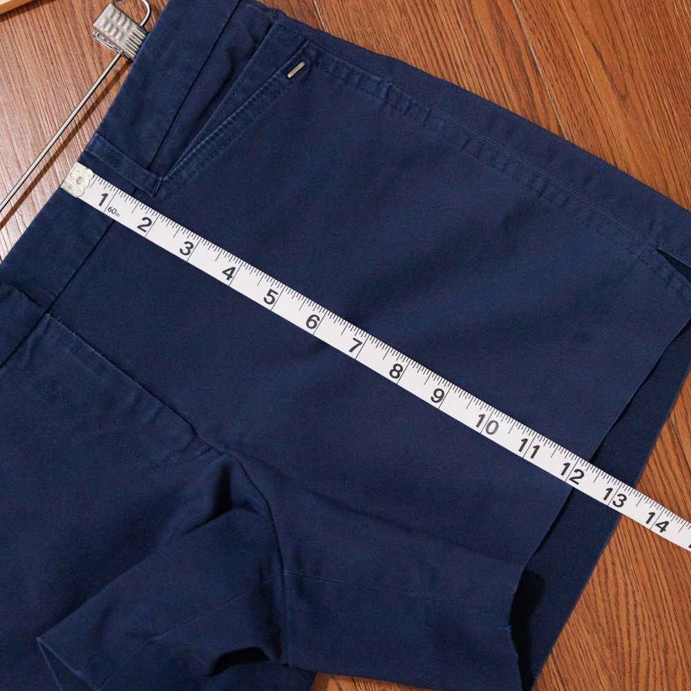 White House Black Market Navy Blue Chino Shorts Size 4 Stretch Cotton Blend - Picture 5 of 6